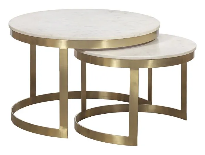 Fairfield Furniture 8146-12 Sundries Stone Inlay Nesting Cocktail Fairfield Furniture 8146-12 Sundries Stone Inlay Nesting Cocktail