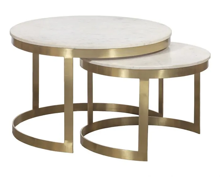 Fairfield Furniture 8146-12 Sundries Stone Inlay Nesting Cocktail Fairfield Furniture 8146-12 Sundries Stone Inlay Nesting Cocktail