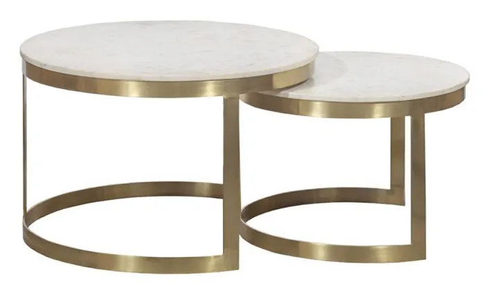 Fairfield Furniture 8146-12 Sundries Stone Inlay Nesting Cocktail Fairfield Furniture 8146-12 Sundries Stone Inlay Nesting Cocktail