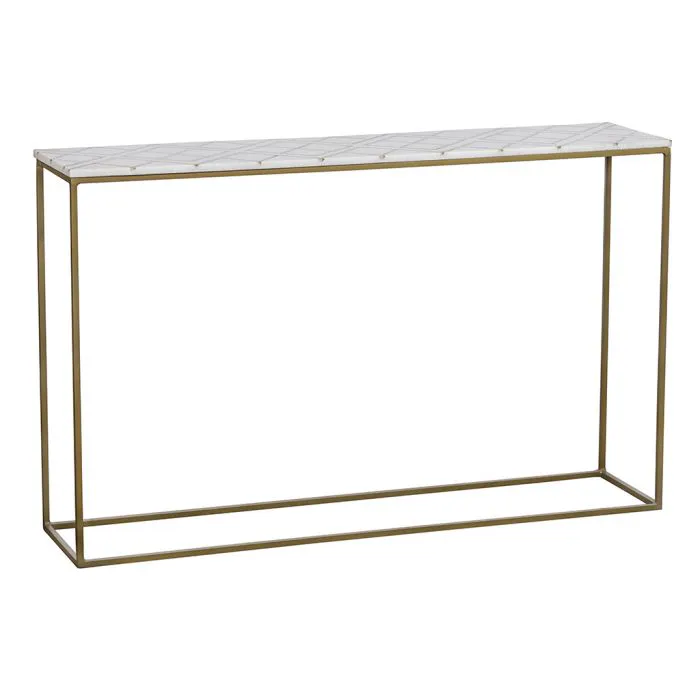 Fairfield Furniture 8147-96 Soulful Textures Argyle Inlay Stone Console Table