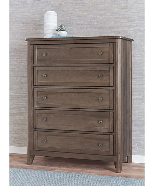 Vaughan Bassett 820-115 Woodbridge 5 Drawer Chest Dark Cashmere Finish Vaughan Bassett 820-115 Woodbridge 5 Drawer Chest Dark Cashmere Finish
