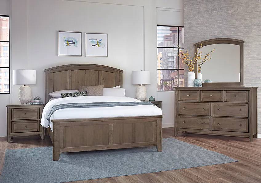 Vaughan Bassett 820-557-755-922 Woodbridge Queen Arch Bed Dark Cashmere Finish Vaughan Bassett 820-557-755-922 Woodbridge Queen Arch Bed Dark Cashmere Finish