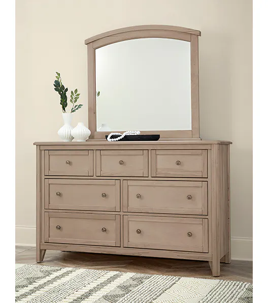 Vaughan Bassett 821-447 Woodbridge Arched Mirror Shadow Grey Finish Vaughan Bassett 821-447 Woodbridge Arched Mirror Shadow Grey Finish