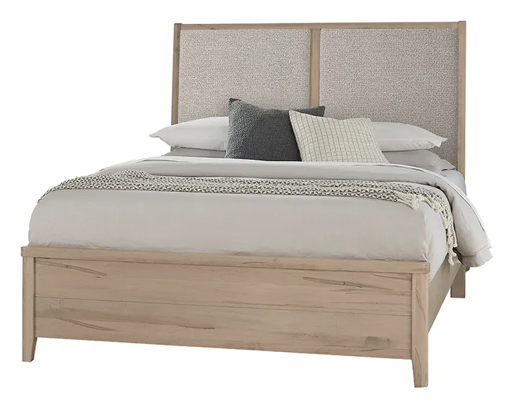 Vaughan Bassett 821-661-166-062-944-MS1 Woodbridge California King Upholstered Bed Grey Fabric Shadow Grey Finish Vaughan Bassett 821-661-166-062-944-MS1 Woodbridge California King Upholstered Bed Grey Fabric Shadow Grey Finish