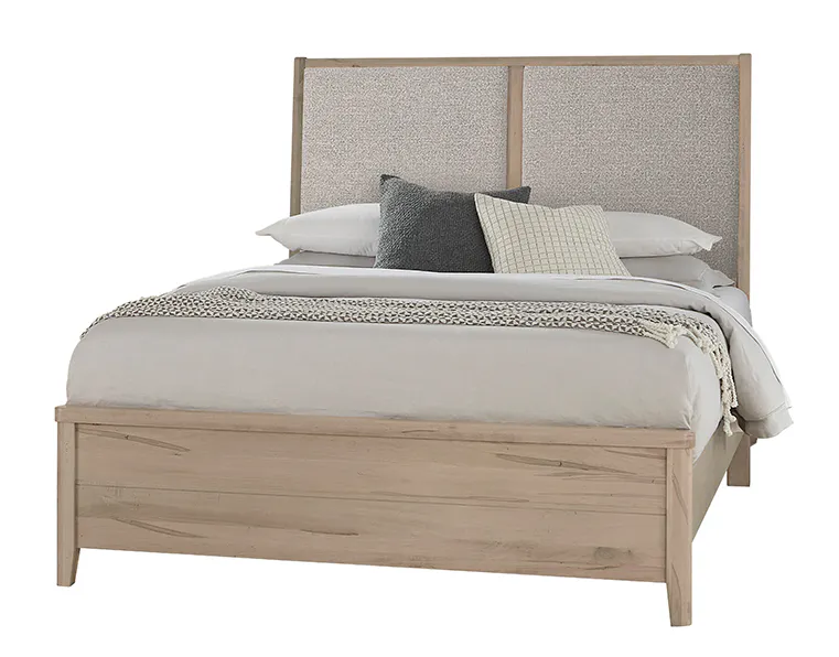 Vaughan Bassett 821-661-166-062-944-MS1 Woodbridge California King Upholstered Bed Grey Fabric Shadow Grey Finish Vaughan Bassett 821-661-166-062-944-MS1 Woodbridge California King Upholstered Bed Grey Fabric Shadow Grey Finish