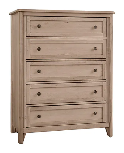 Vaughan Bassett 822-115 Woodbridge 5 Drawer Chest Clear Maple Finish Vaughan Bassett 822-115 Woodbridge 5 Drawer Chest Clear Maple Finish