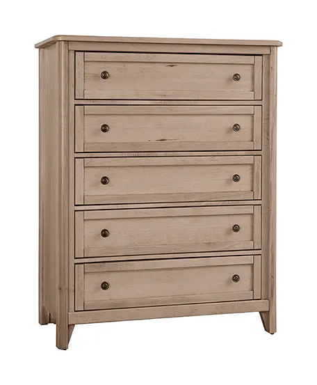 Vaughan Bassett 822-115 Woodbridge 5 Drawer Chest Clear Maple Finish Vaughan Bassett 822-115 Woodbridge 5 Drawer Chest Clear Maple Finish