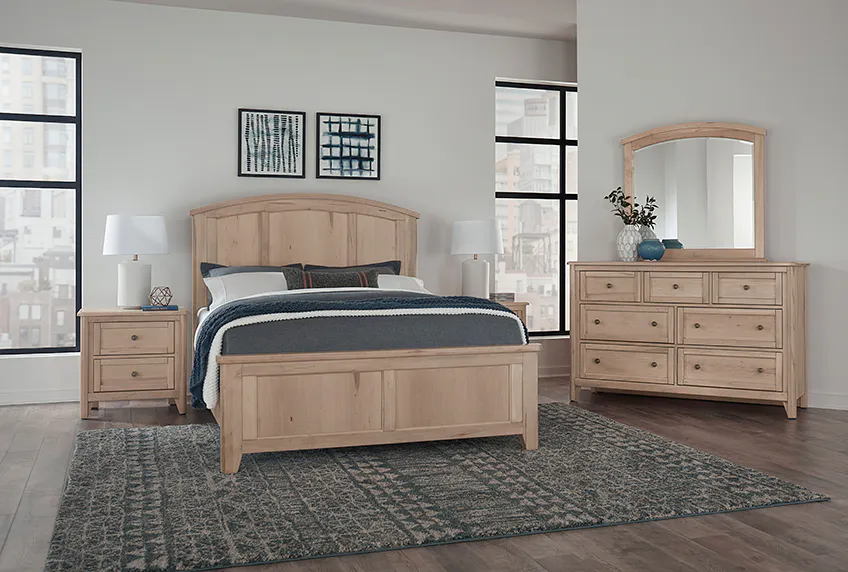 Vaughan Bassett 822-667-766-922-MS1 Woodbridge King Arch Bed Clear Maple Finish Vaughan Bassett 822-667-766-922-MS1 Woodbridge King Arch Bed Clear Maple Finish
