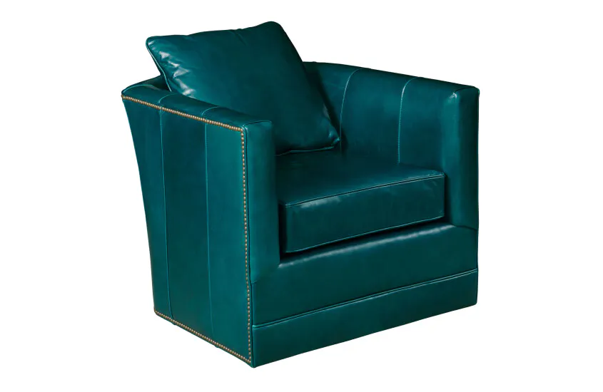Kincaid Furniture UPH-021-02L Brock Barrel Swivel Glider Leather