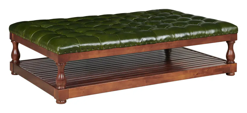 Kincaid Furniture UPH-140-03L Pearce Rectangular Tufted Ottoman Leather Kincaid Furniture UPH-140-03L Pearce Rectangular Tufted Ottoman Leather