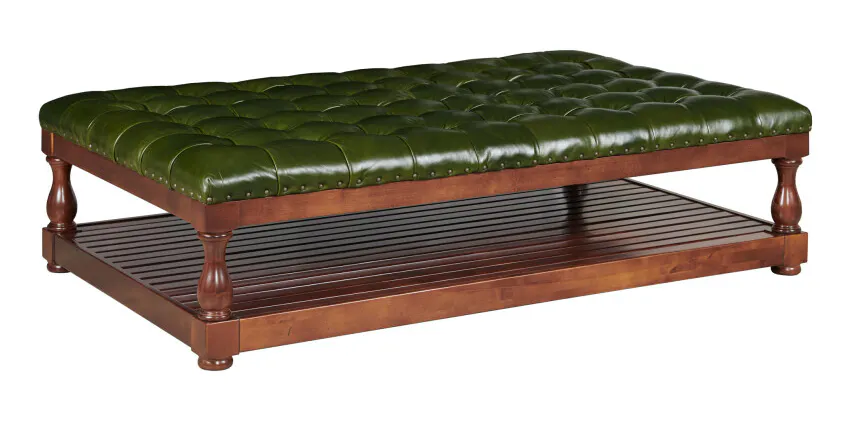 Kincaid Furniture UPH-140-03L Pearce Rectangular Tufted Ottoman Leather Kincaid Furniture UPH-140-03L Pearce Rectangular Tufted Ottoman Leather
