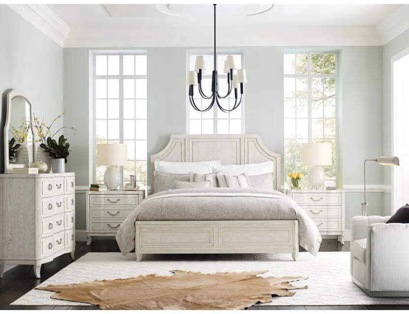 American Drew Furniture 266-306R Angeline King Panel Bed Complete American Drew Furniture 266-306R Angeline King Panel Bed Complete