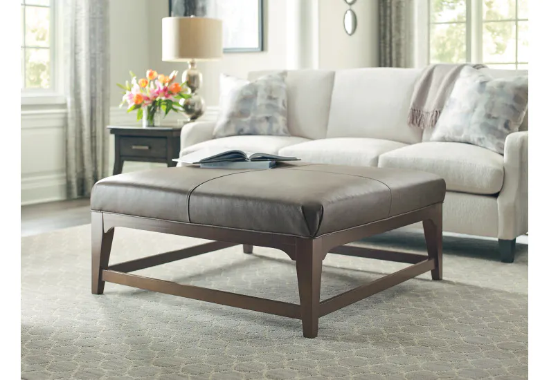 Kincaid Furniture UPH-150-03L Jamison Square Cocktail Ottoman Leather Kincaid Furniture UPH-150-03L Jamison Square Cocktail Ottoman Leather