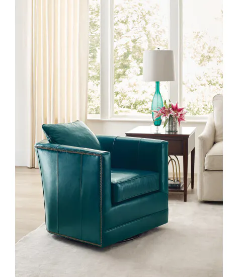 Kincaid Furniture UPH-021-02L Brock Barrel Swivel Glider Leather Kincaid Furniture UPH-021-02L Brock Barrel Swivel Glider Leather