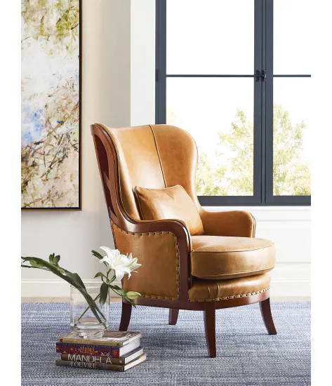 Kincaid Furniture UPH-077-00L Collier Chair Leather Kincaid Furniture UPH-077-00L Collier Chair Leather