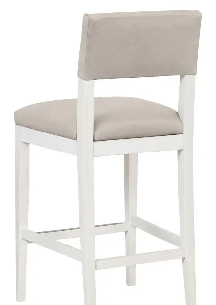 Fairfield Furniture L-1300-07-L Silas Armless Bar Stool, Leather, Linen Finish Fairfield Furniture L-1300-07-L Silas Armless Bar Stool, Leather, Linen Finish