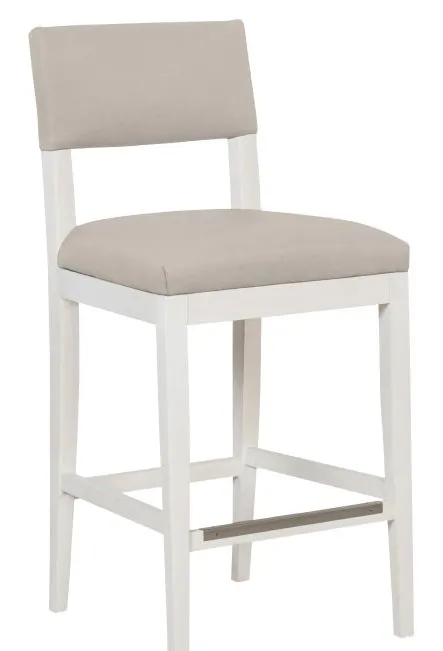 Fairfield Furniture L-1300-07-L Silas Armless Bar Stool, Leather, Linen Finish Fairfield Furniture L-1300-07-L Silas Armless Bar Stool, Leather, Linen Finish