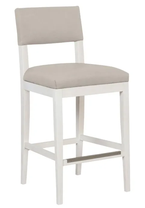 Fairfield Furniture L-1300-07-L Silas Armless Bar Stool, Leather, Linen Finish Fairfield Furniture L-1300-07-L Silas Armless Bar Stool, Leather, Linen Finish