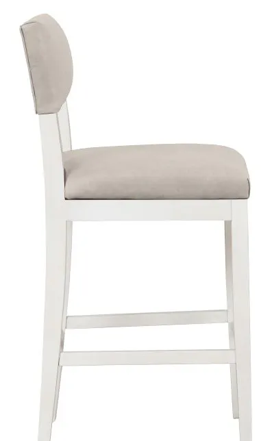Fairfield Furniture L-1300-07-L Silas Armless Bar Stool, Leather, Linen Finish Fairfield Furniture L-1300-07-L Silas Armless Bar Stool, Leather, Linen Finish