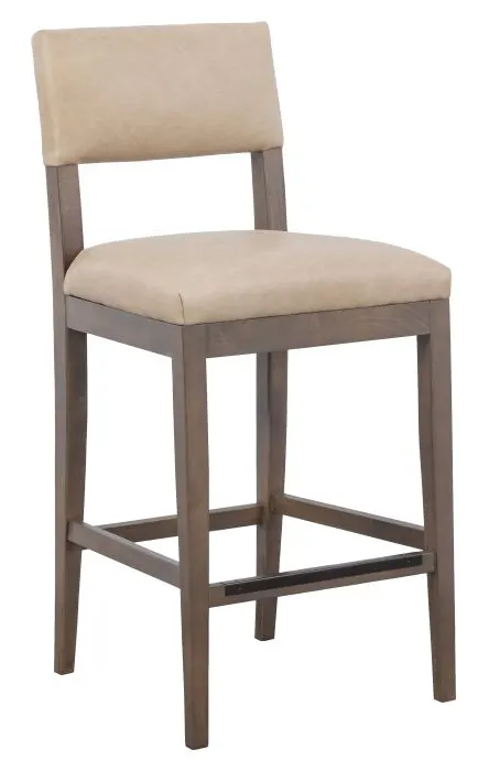 Fairfield Furniture L-1300-07-M Silas Armless Bar Stool, Leather, Mica Finish Fairfield Furniture L-1300-07-M Silas Armless Bar Stool, Leather, Mica Finish