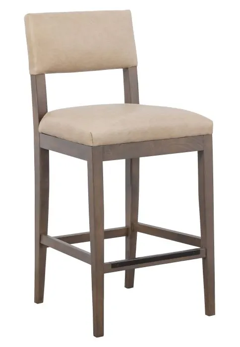 Fairfield Furniture L-1300-07-M Silas Armless Bar Stool, Leather, Mica Finish Fairfield Furniture L-1300-07-M Silas Armless Bar Stool, Leather, Mica Finish