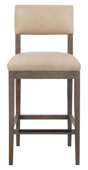 Fairfield Furniture L-1300-07-M Silas Armless Bar Stool, Leather, Mica Finish Fairfield Furniture L-1300-07-M Silas Armless Bar Stool, Leather, Mica Finish