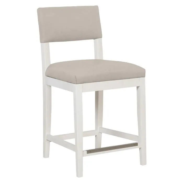Fairfield Furniture L-1300-C7-L Silas Armless Counter Stool, Leather, Linen Finish