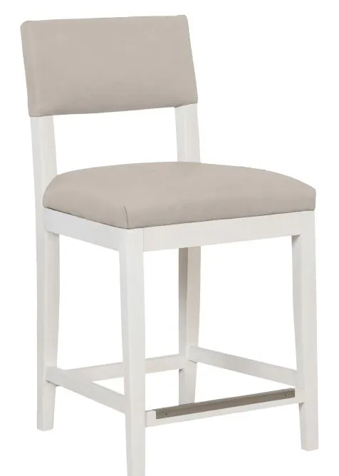 Fairfield Furniture L-1300-C7-L Silas Armless Counter Stool, Leather, Linen Finish Fairfield Furniture L-1300-C7-L Silas Armless Counter Stool, Leather, Linen Finish