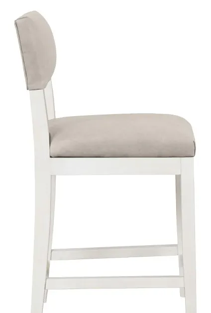 Fairfield Furniture L-1300-C7-L Silas Armless Counter Stool, Leather, Linen Finish Fairfield Furniture L-1300-C7-L Silas Armless Counter Stool, Leather, Linen Finish
