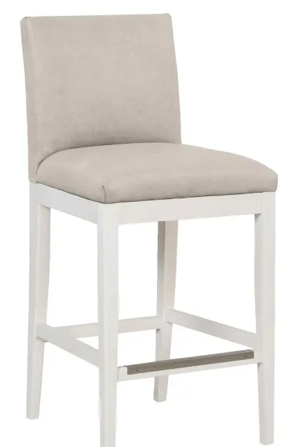 Fairfield Furniture L-1301-07-L Nova Armless Bar Stool, Leather, Linen Finish Fairfield Furniture L-1301-07-L Nova Armless Bar Stool, Leather, Linen Finish