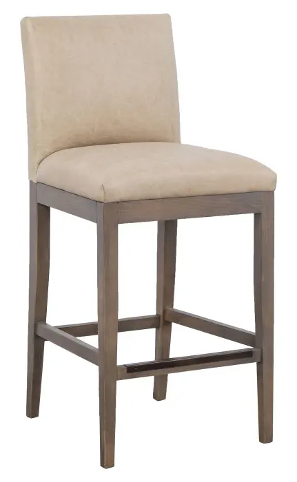 Fairfield Furniture L-1301-07-M Nova Armless Bar Stool, Leather, Mica Finish Fairfield Furniture L-1301-07-M Nova Armless Bar Stool, Leather, Mica Finish