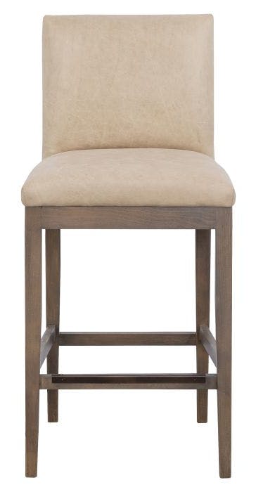 Fairfield Furniture L-1301-07-M Nova Armless Bar Stool, Leather, Mica Finish Fairfield Furniture L-1301-07-M Nova Armless Bar Stool, Leather, Mica Finish