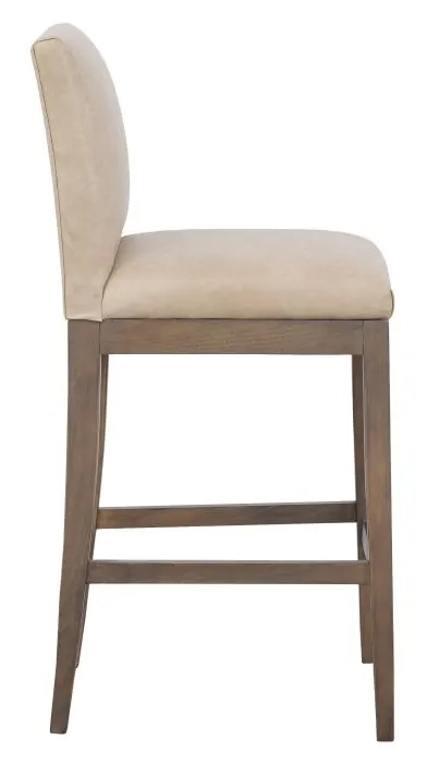 Fairfield Furniture L-1301-07-M Nova Armless Bar Stool, Leather, Mica Finish Fairfield Furniture L-1301-07-M Nova Armless Bar Stool, Leather, Mica Finish