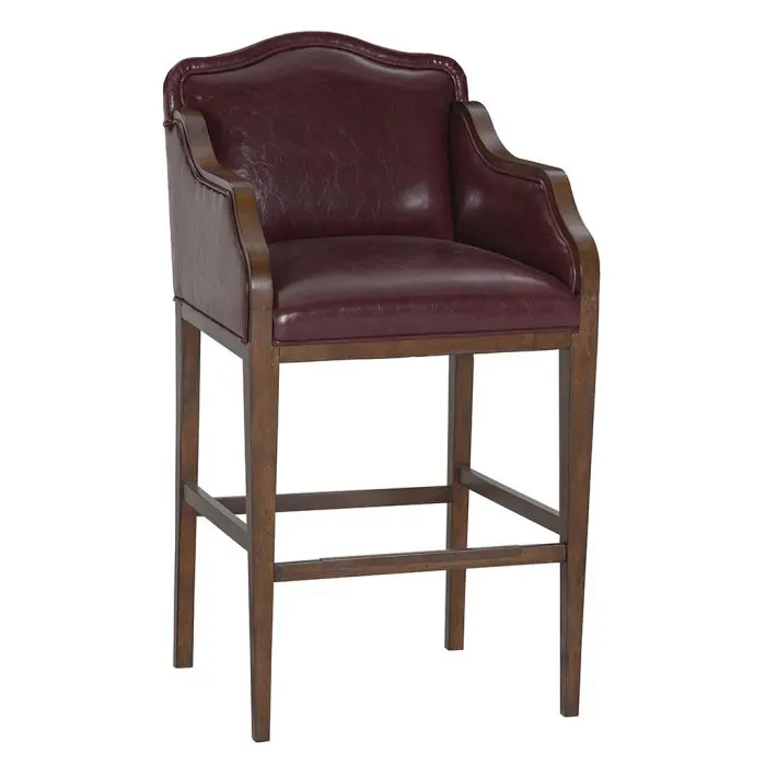 Fairfield Furniture L-4605-06-P BD Collection For Fairfield Anderson Arm Bar Stool with Pull