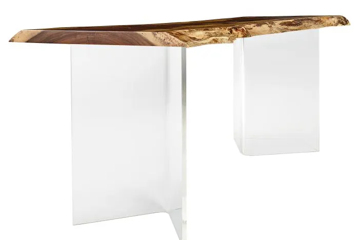 Fairfield Furniture LEAW-DT Acrylic Wedge Dining Height Base Fairfield Furniture LEAW-DT Acrylic Wedge Dining Height Base