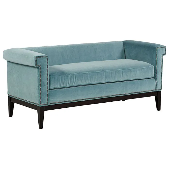 Fairfield Furniture S-33LF-10 Greek Key Arm with Loose Seat Bench