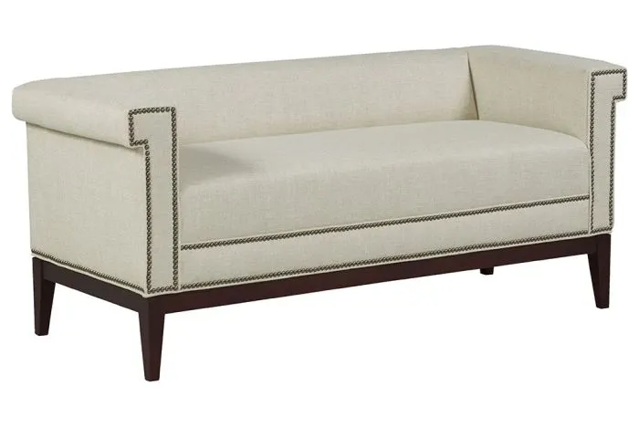 Fairfield Furniture S-33TF-10 Greek Key Arm with Tight Seat Bench Fairfield Furniture S-33TF-10 Greek Key Arm with Tight Seat Bench