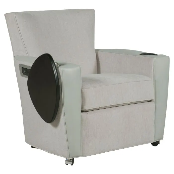 Fairfield Furniture S-7453-U2 Payton Lounge Chair with Casters, Tablet, Charging Station, Cupholder