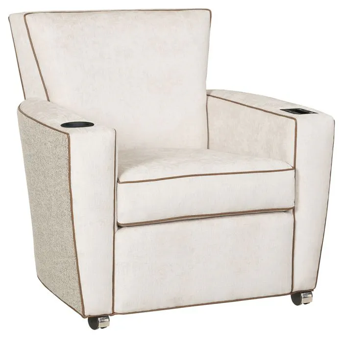 Fairfield Furniture S-7454-A2 Payton Lounge Chair with Casters, Cupholder, UV-C