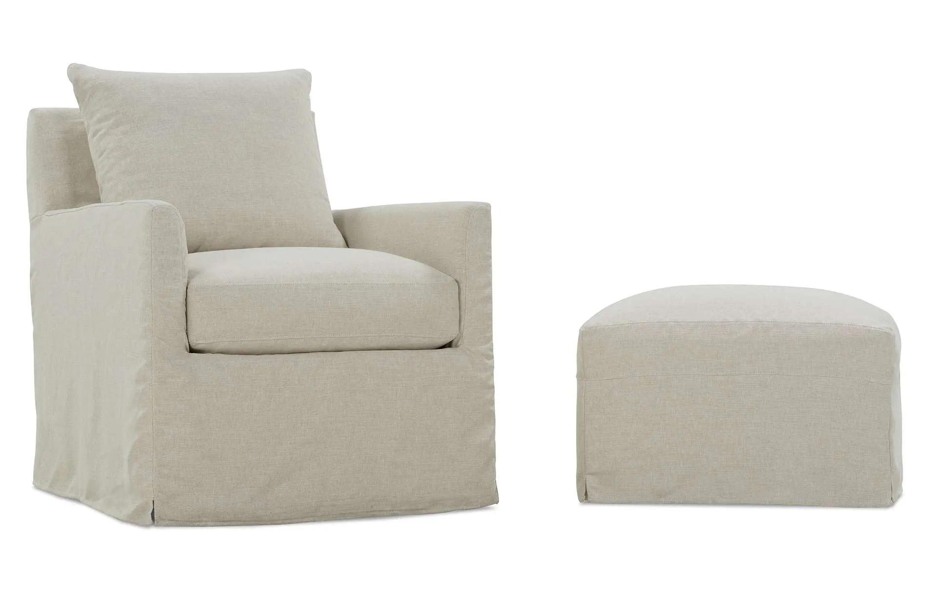 Rowe Furniture LILAH-S-007-EDP, LILAH-S-005-EDP Lilah Express Slip Swivel Glider and Ottoman