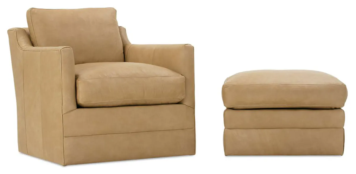 Rowe Furniture MADELINE-L-016 Madeline Leather Swivel Chair Rowe Furniture MADELINE-L-016 Madeline Leather Swivel Chair