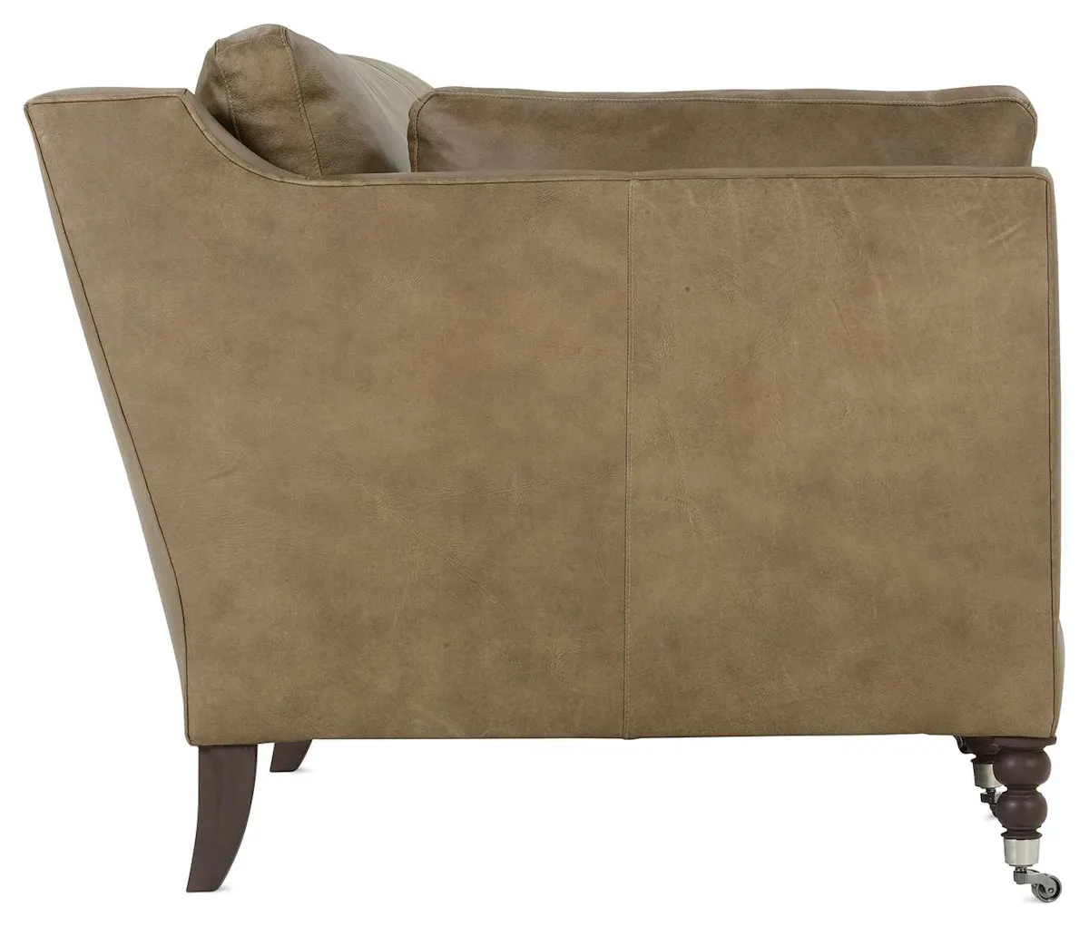 Rowe Furniture MADELINE-L-033-55 Madeline 90 Inch Express Mushroom Leather Sofa Rowe Furniture MADELINE-L-033-55 Madeline 90 Inch Express Mushroom Leather Sofa