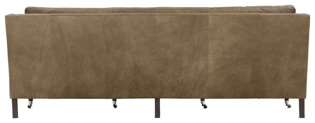 Rowe Furniture MADELINE-L-033-55 Madeline 90 Inch Express Mushroom Leather Sofa Rowe Furniture MADELINE-L-033-55 Madeline 90 Inch Express Mushroom Leather Sofa