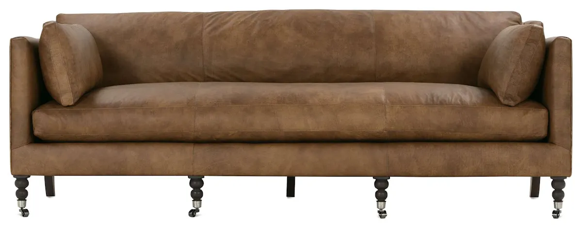 Rowe Furniture MADELINE-L-033-94 Madeline 90 Inch Express Cocoa Leather Sofa Rowe Furniture MADELINE-L-033-94 Madeline 90 Inch Express Cocoa Leather Sofa