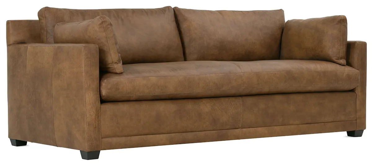 Rowe Furniture SYLVIE-L-022-94 Sylvie 88 Inch Express Cocoa Leather Sofa Rowe Furniture SYLVIE-L-022-94 Sylvie 88 Inch Express Cocoa Leather Sofa