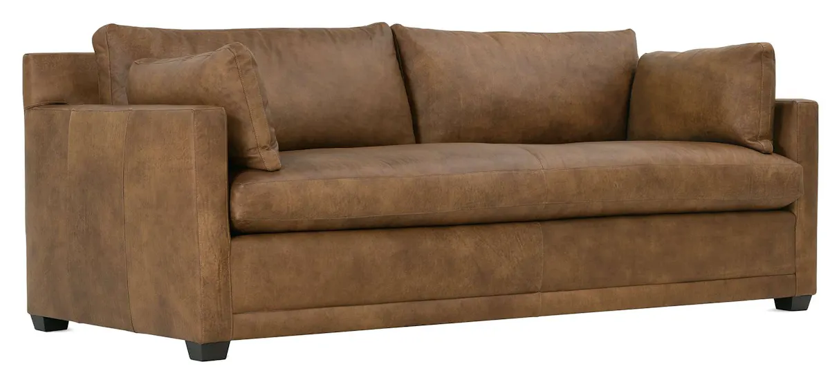 Rowe Furniture SYLVIE-L-022-94 Sylvie 88 Inch Express Cocoa Leather Sofa Rowe Furniture SYLVIE-L-022-94 Sylvie 88 Inch Express Cocoa Leather Sofa