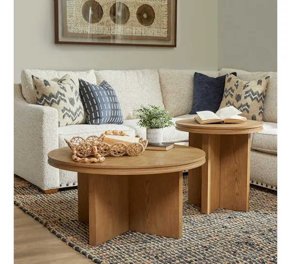 Flexsteel Furniture W1025-034 Waterfall Round Coffee Table Flexsteel Furniture W1025-034 Waterfall Round Coffee Table