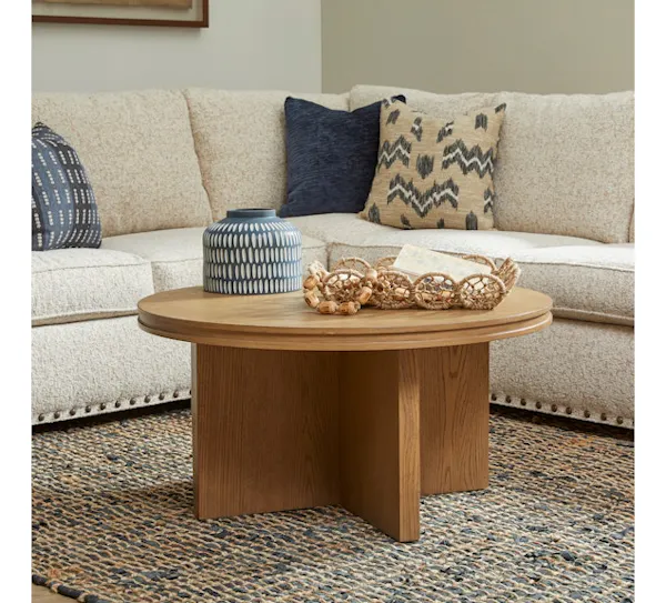 Flexsteel Furniture W1025-034 Waterfall Round Coffee Table Flexsteel Furniture W1025-034 Waterfall Round Coffee Table