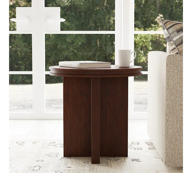 Flexsteel Furniture W1026-02 Waterfall Round End Table Flexsteel Furniture W1026-02 Waterfall Round End Table