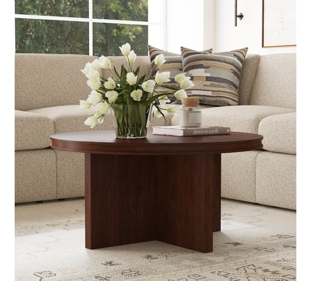 Flexsteel Furniture W1026-034 Waterfall Round Coffee Table Flexsteel Furniture W1026-034 Waterfall Round Coffee Table